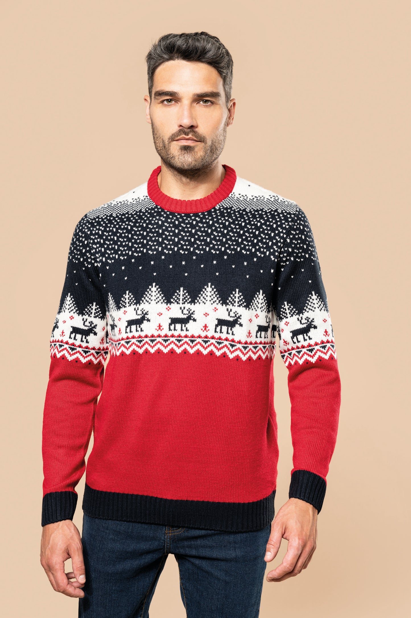 K9011 - Pullover girocollo unisex natalizio