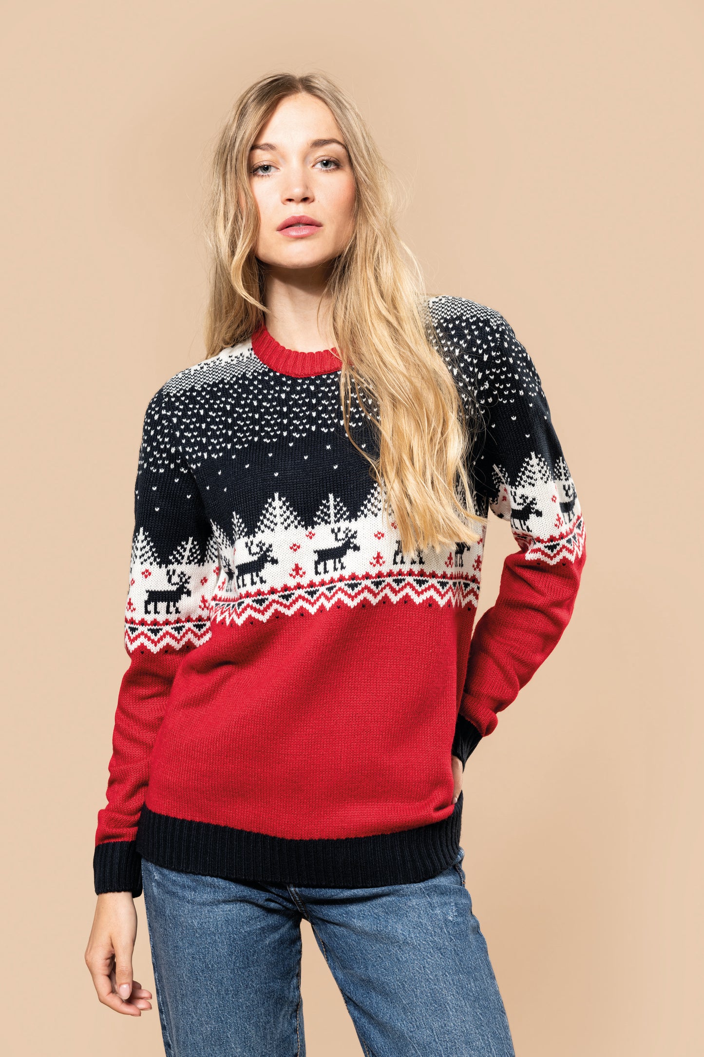 K9011 - Pullover girocollo unisex natalizio