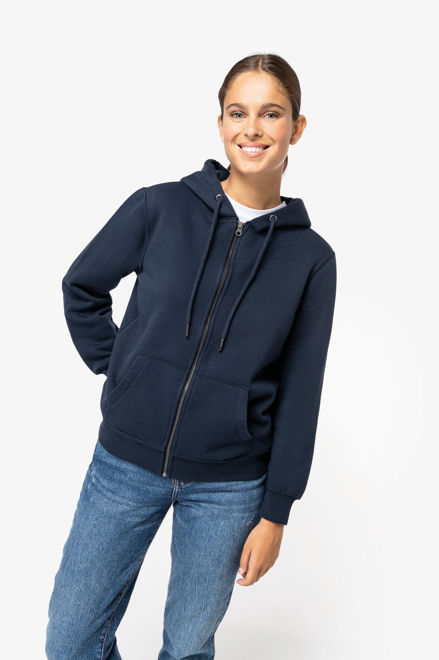 NS402 - Felpa unisex con cappuccio e zip