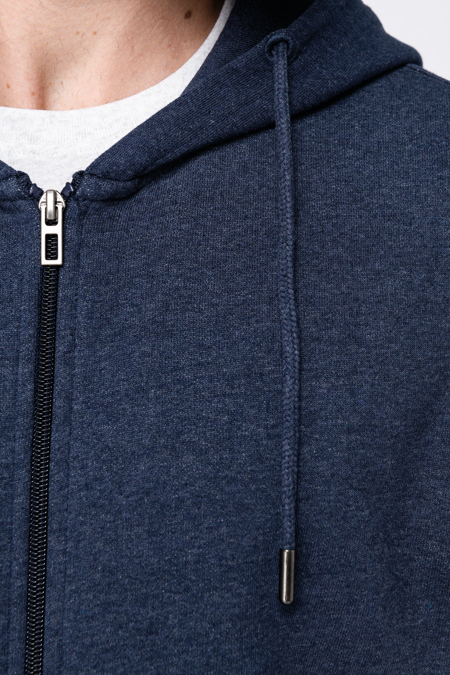 NS412 - Felpa unisex con zip e cappuccio ecosostenibile in tessuto riciclato