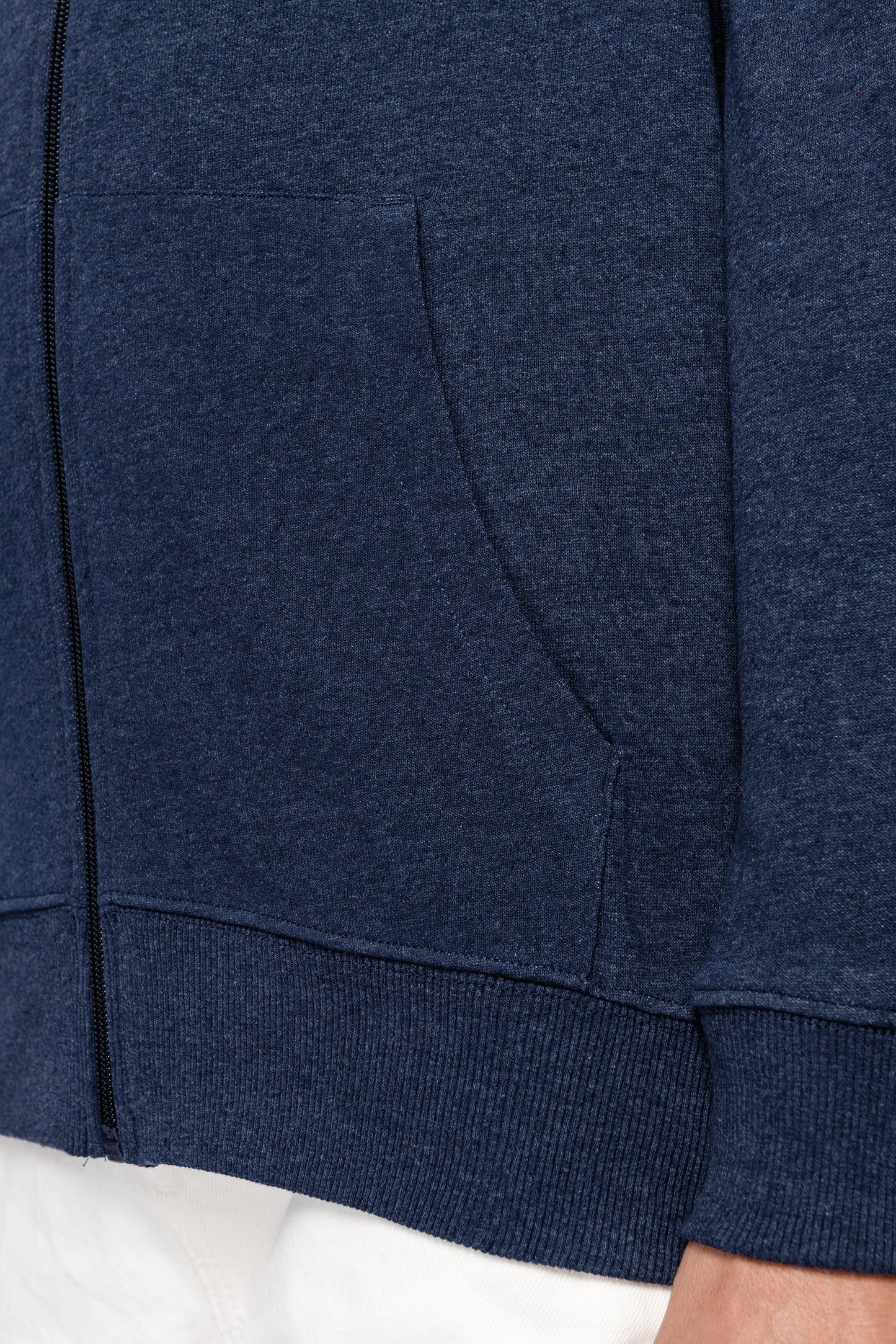 NS412 - Felpa unisex con zip e cappuccio ecosostenibile in tessuto riciclato