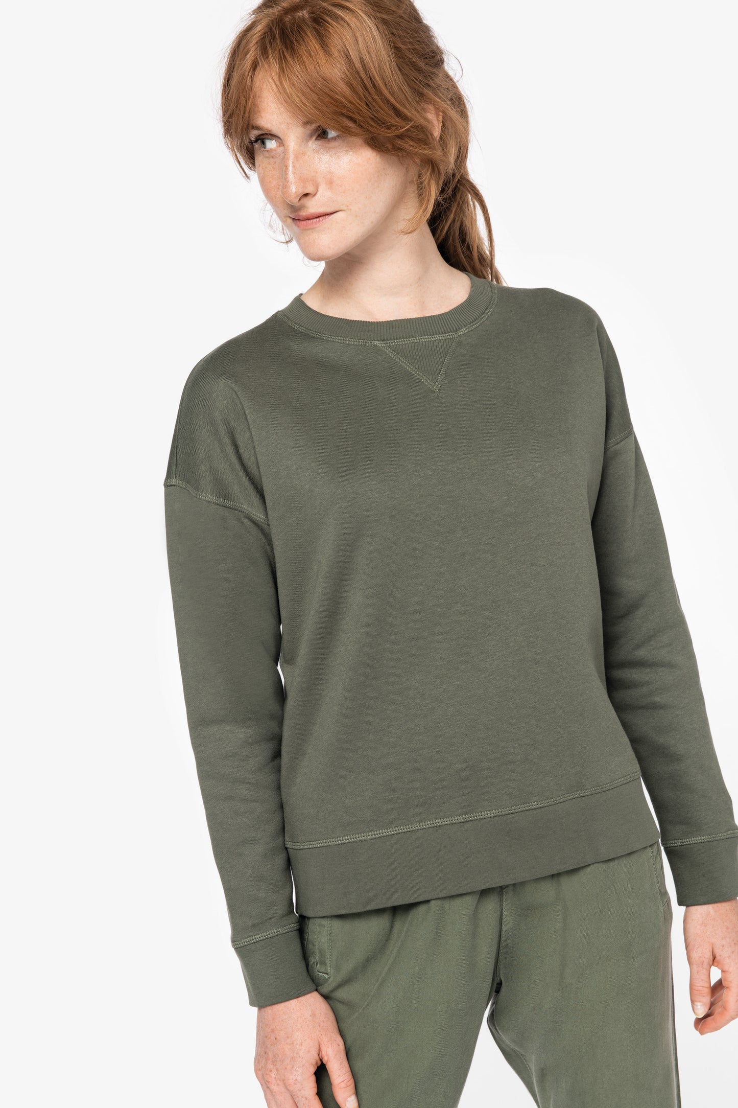 NS420 - Felpa donna ecosostenibile con spalle cascanti
