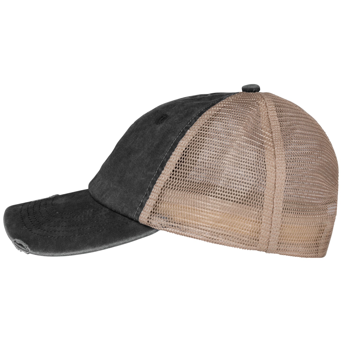 NS027 - Cappellino trucker unisex ecosostenibile effetto strappato