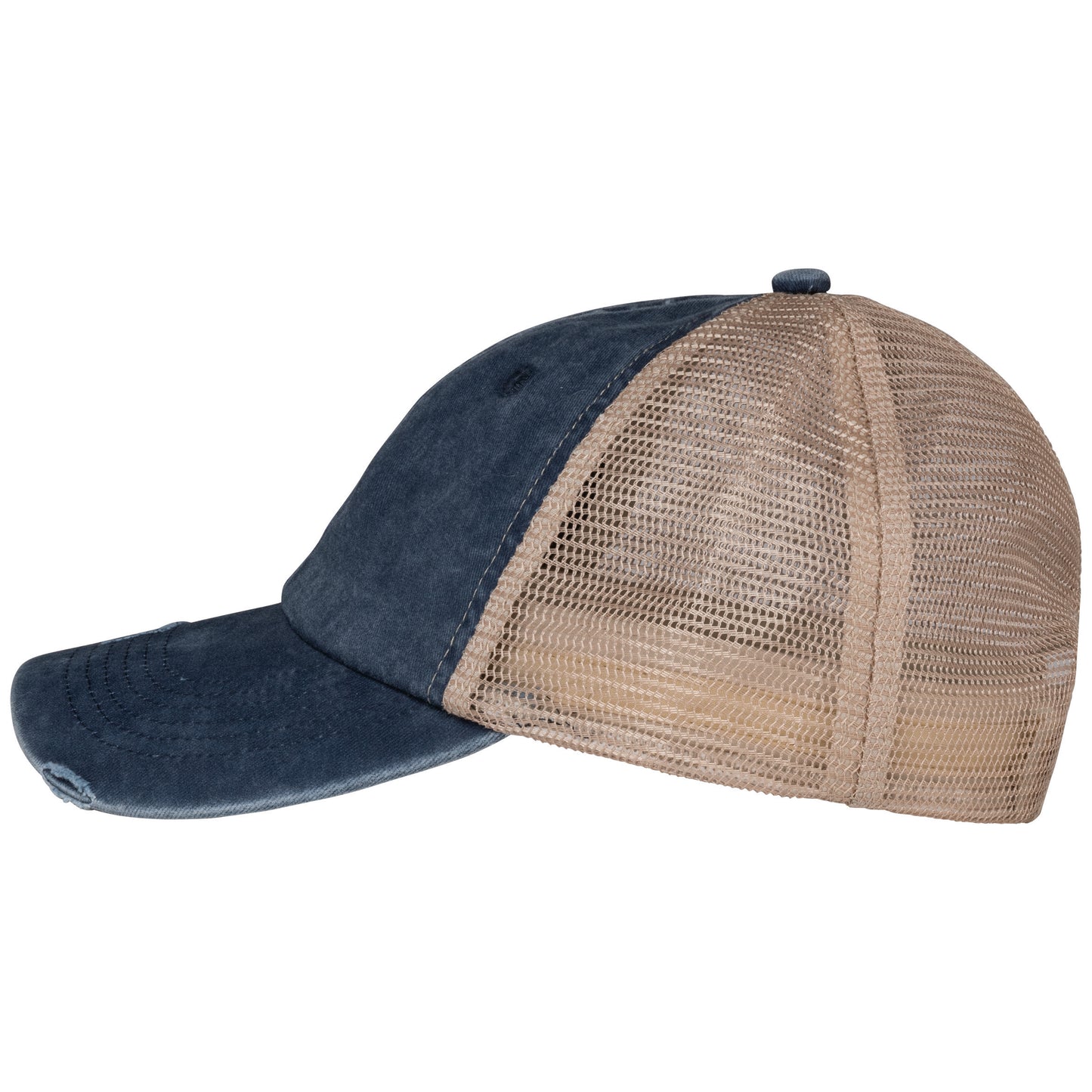 NS027 - Cappellino trucker unisex ecosostenibile effetto strappato