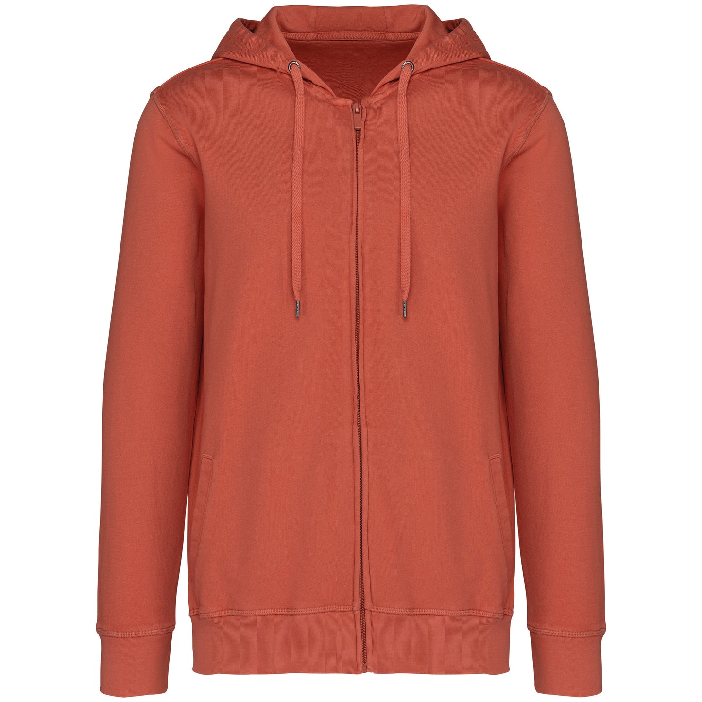 NS417 - Felpa unisex ecosostenibile con zip e cappuccio French Terry