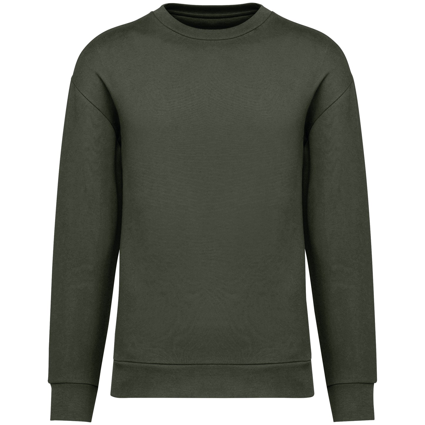 NS435 - Felpa girocollo unisex ecosostenibile con spalle cascanti in felpa garzata