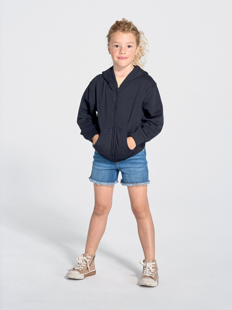 SWRKHOOD240 FELPA BAMBINO CAPPUCCIO E ZIP LEGGERA FRENCH TERRY
