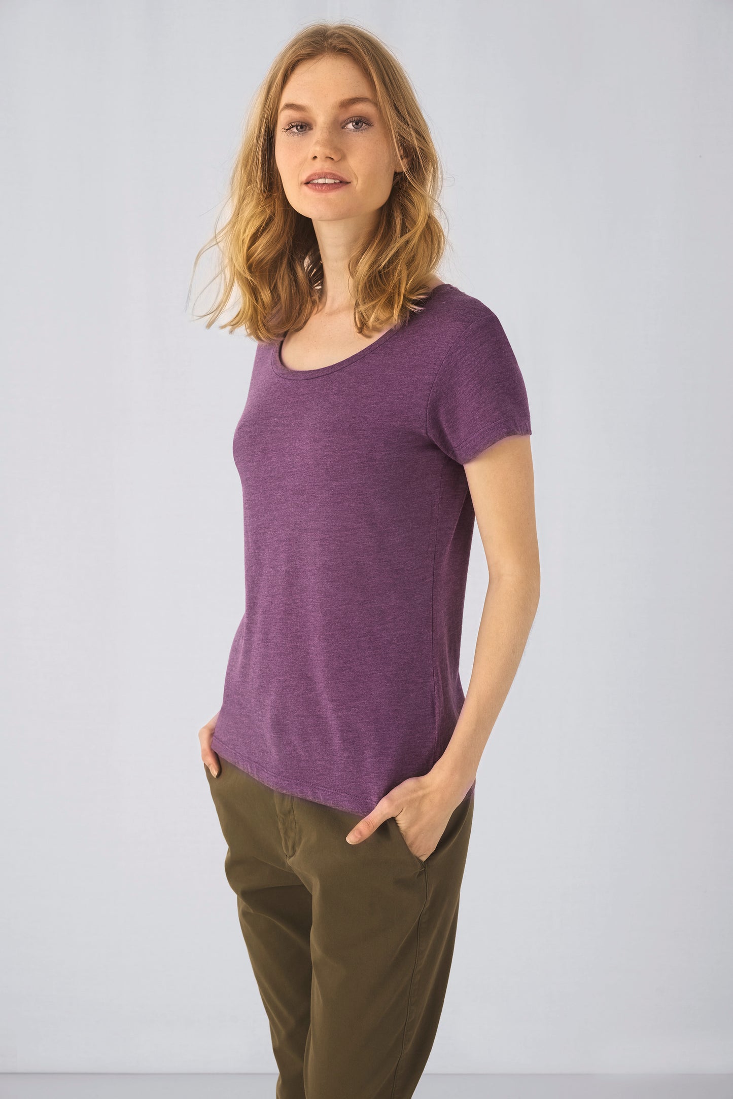 CGTW056 - T-shirt donna Triblend girocollo