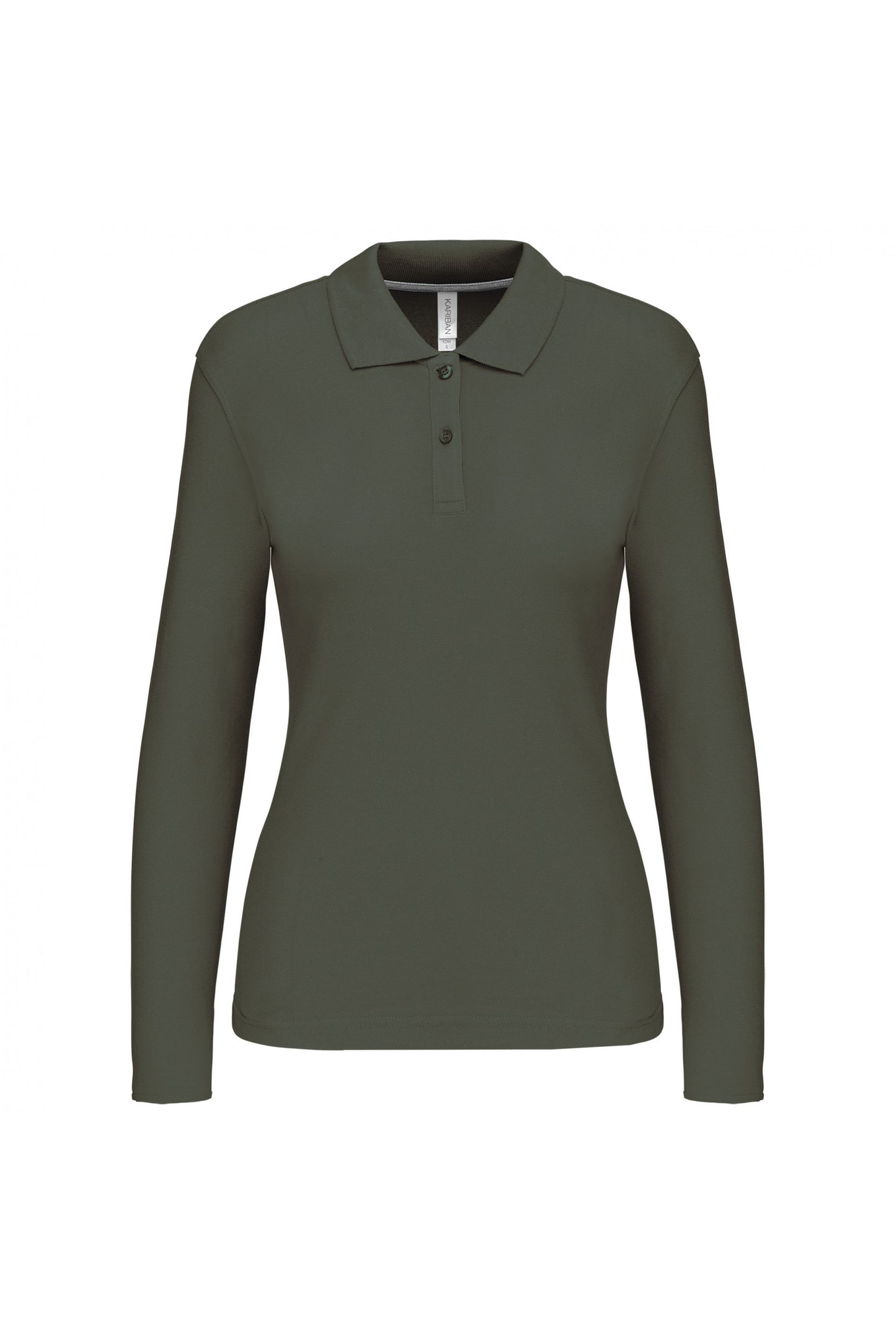 K244 - Polo piqué donna manica lunga