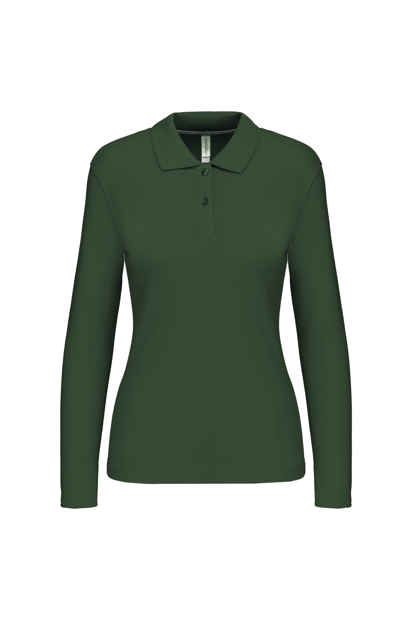 K244 - Polo piqué donna manica lunga