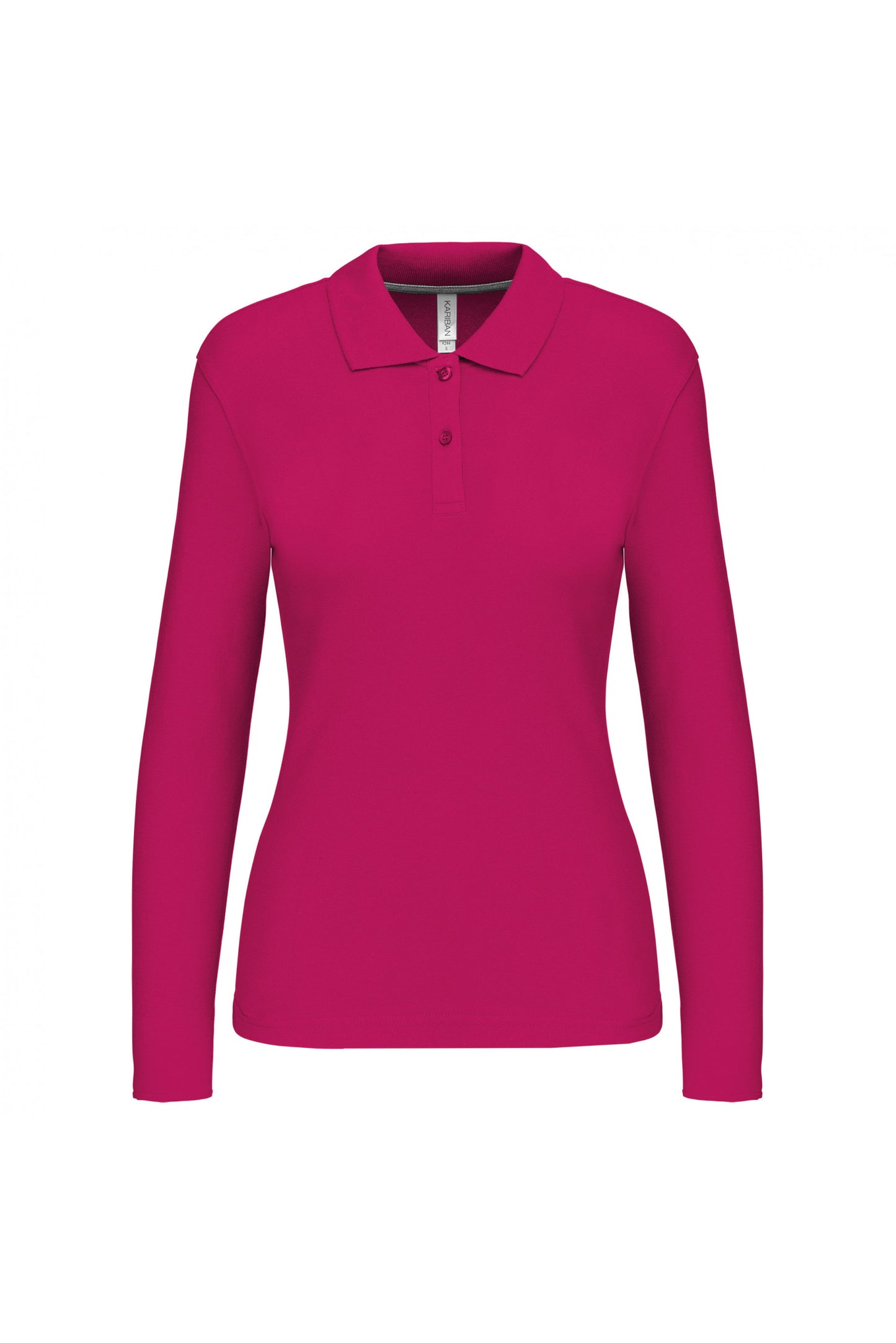 K244 - Polo piqué donna manica lunga