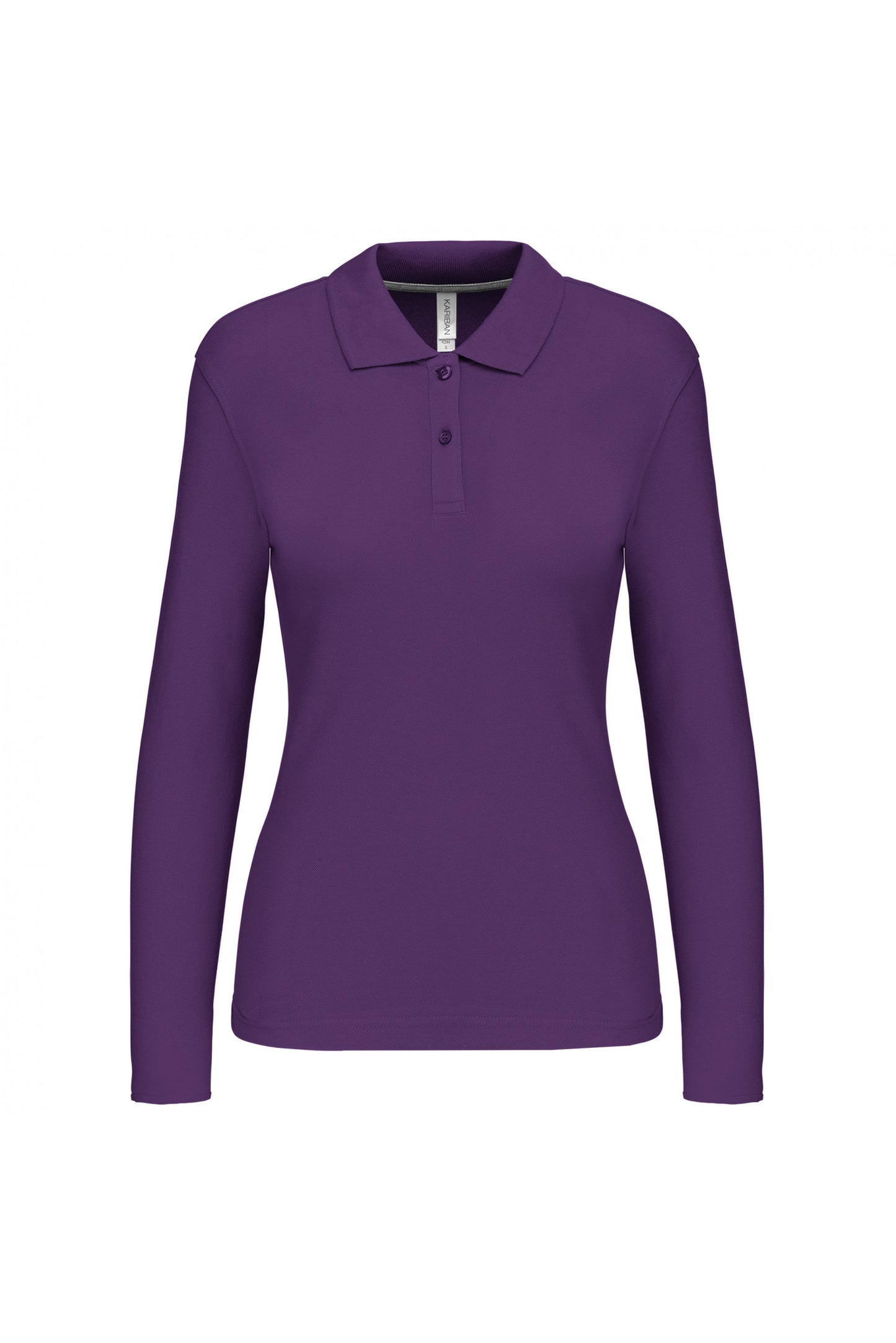 K244 - Polo piqué donna manica lunga