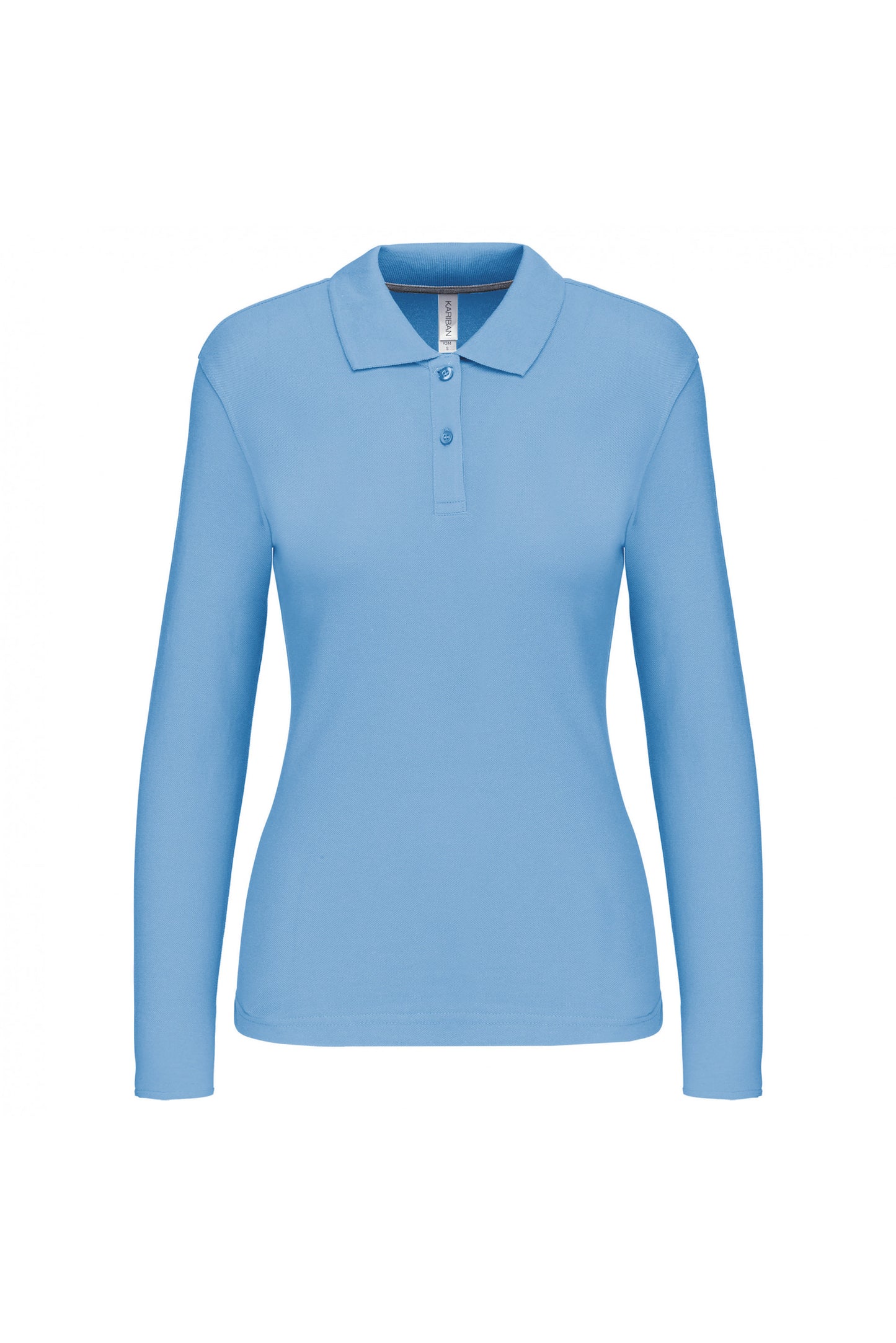 K244 - Polo piqué donna manica lunga