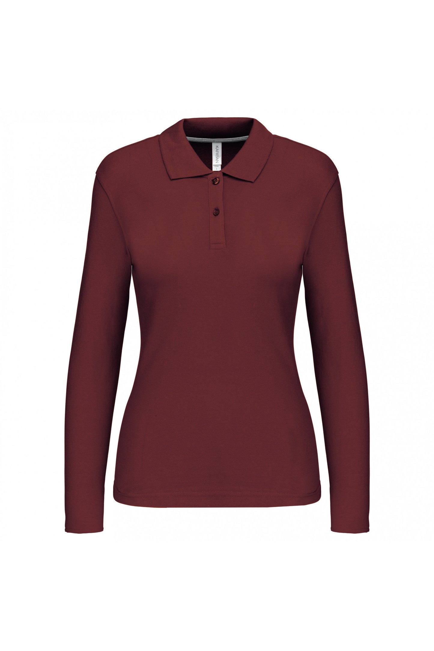 K244 - Polo piqué donna manica lunga