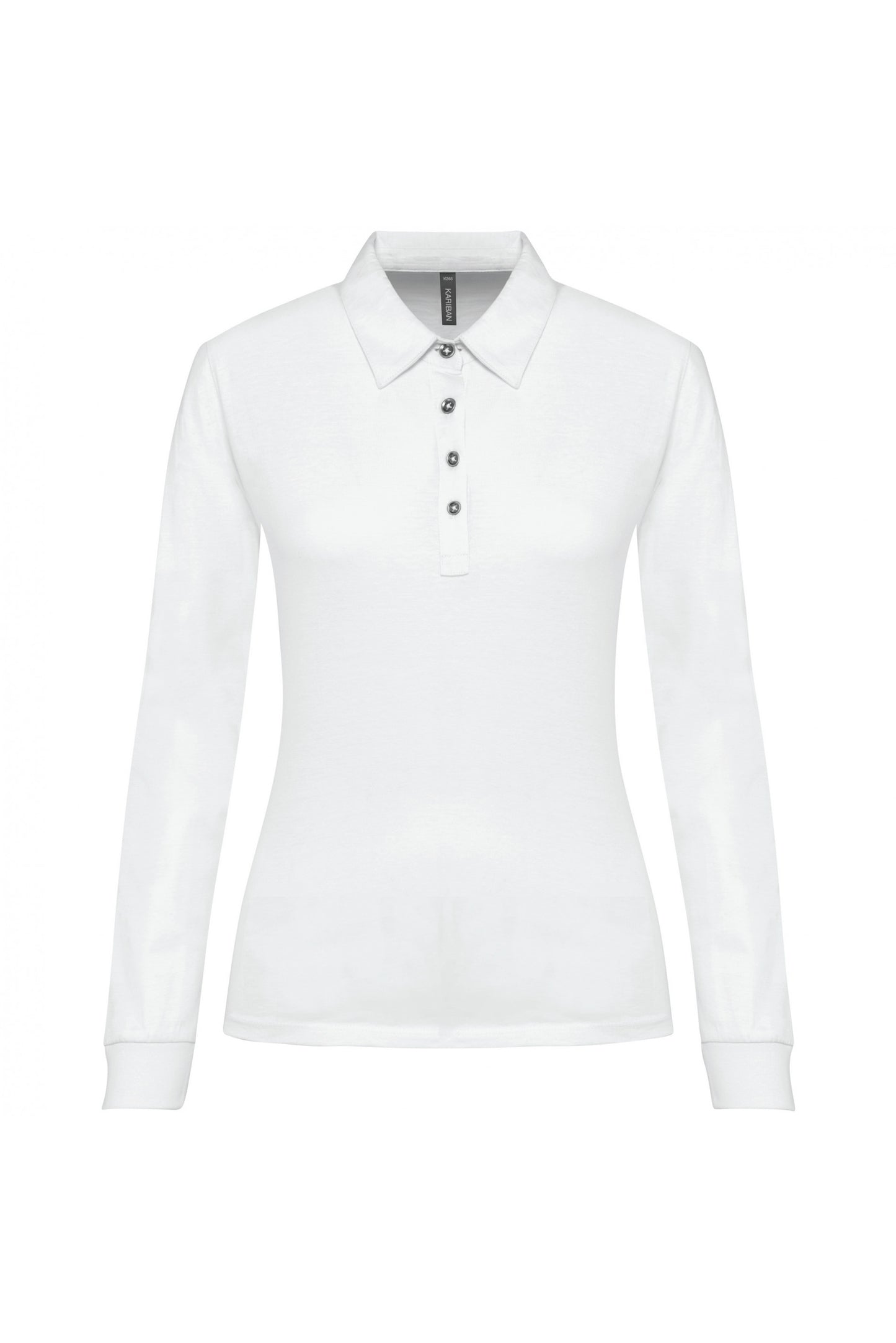 K265 - Polo jersey donna manica lunga
