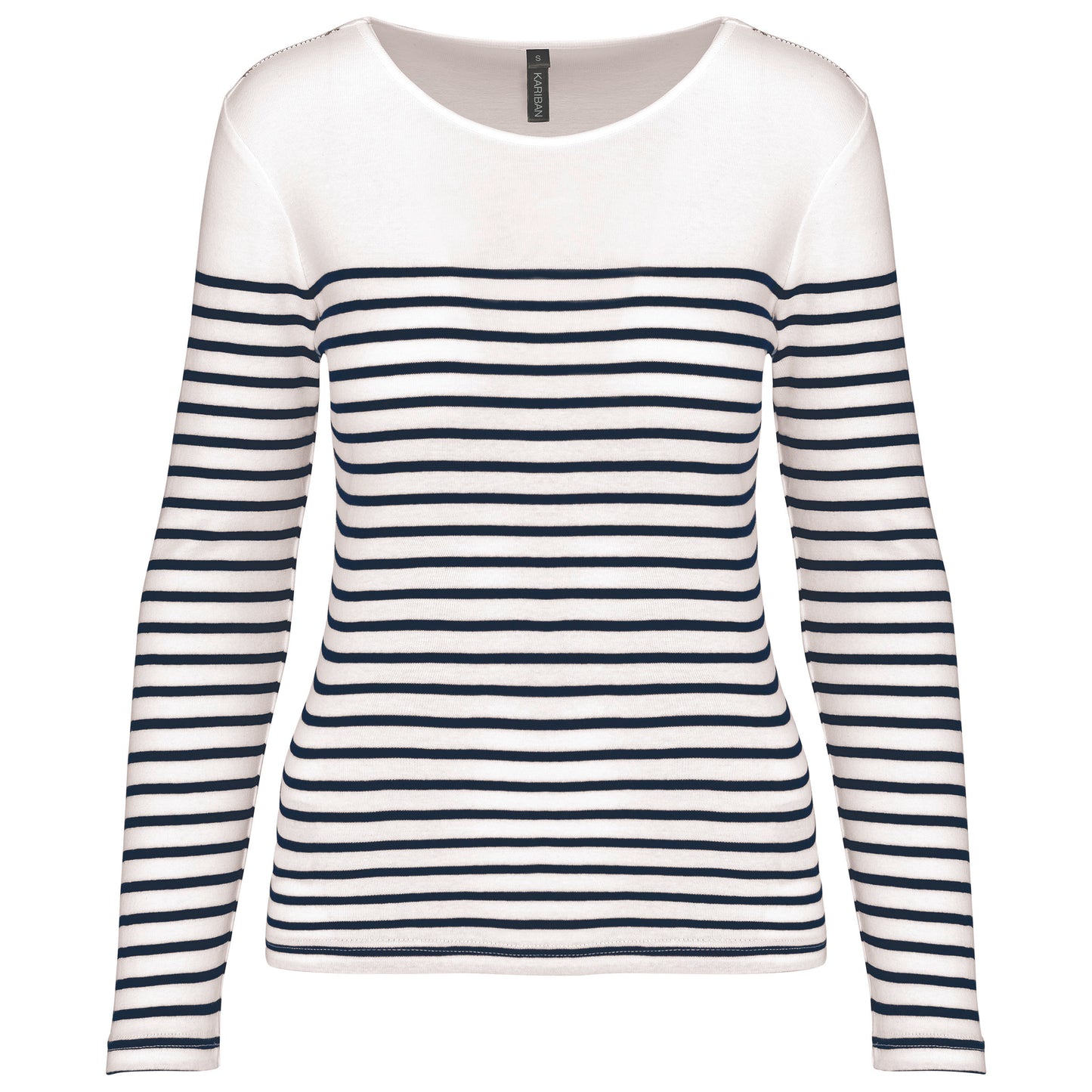 K386 - Maglia donna alla marinara Breton manica lunga