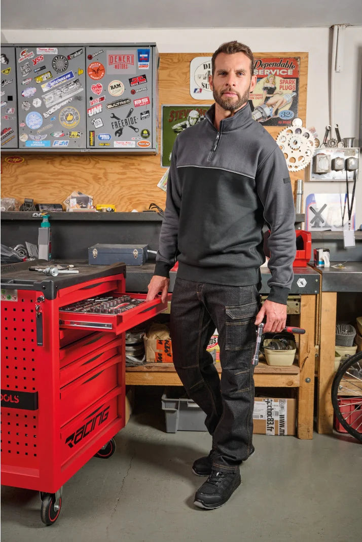 WK705 - Pantaloni Denim uomo multitasche