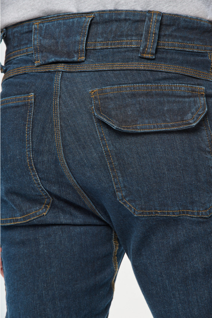 WK705 - Pantaloni Denim uomo multitasche