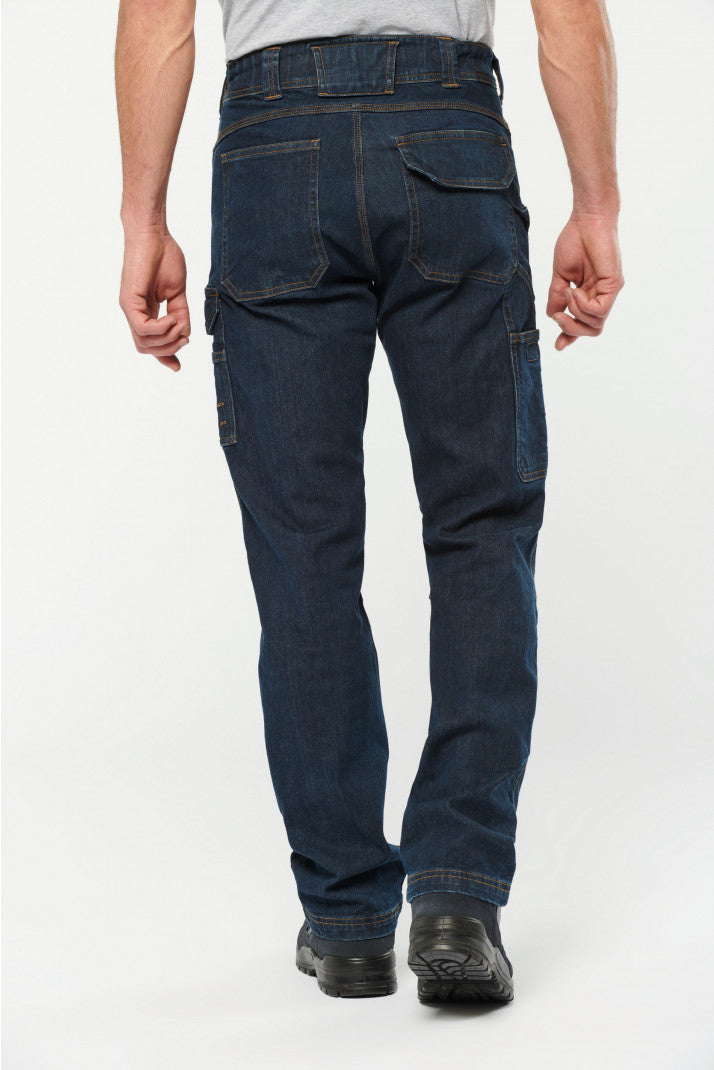 WK705 - Pantaloni Denim uomo multitasche