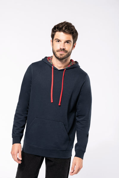 K4013 - Felpa unisex con cappuccio a contrasto con motivi