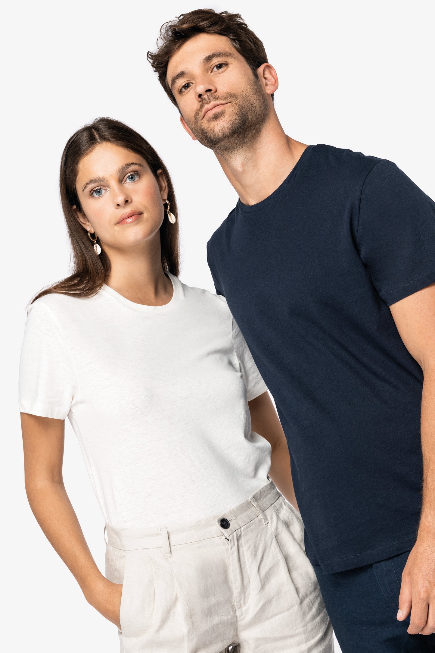 NS325 - T-shirt unisex ecosostenibile in cotone bio e lino