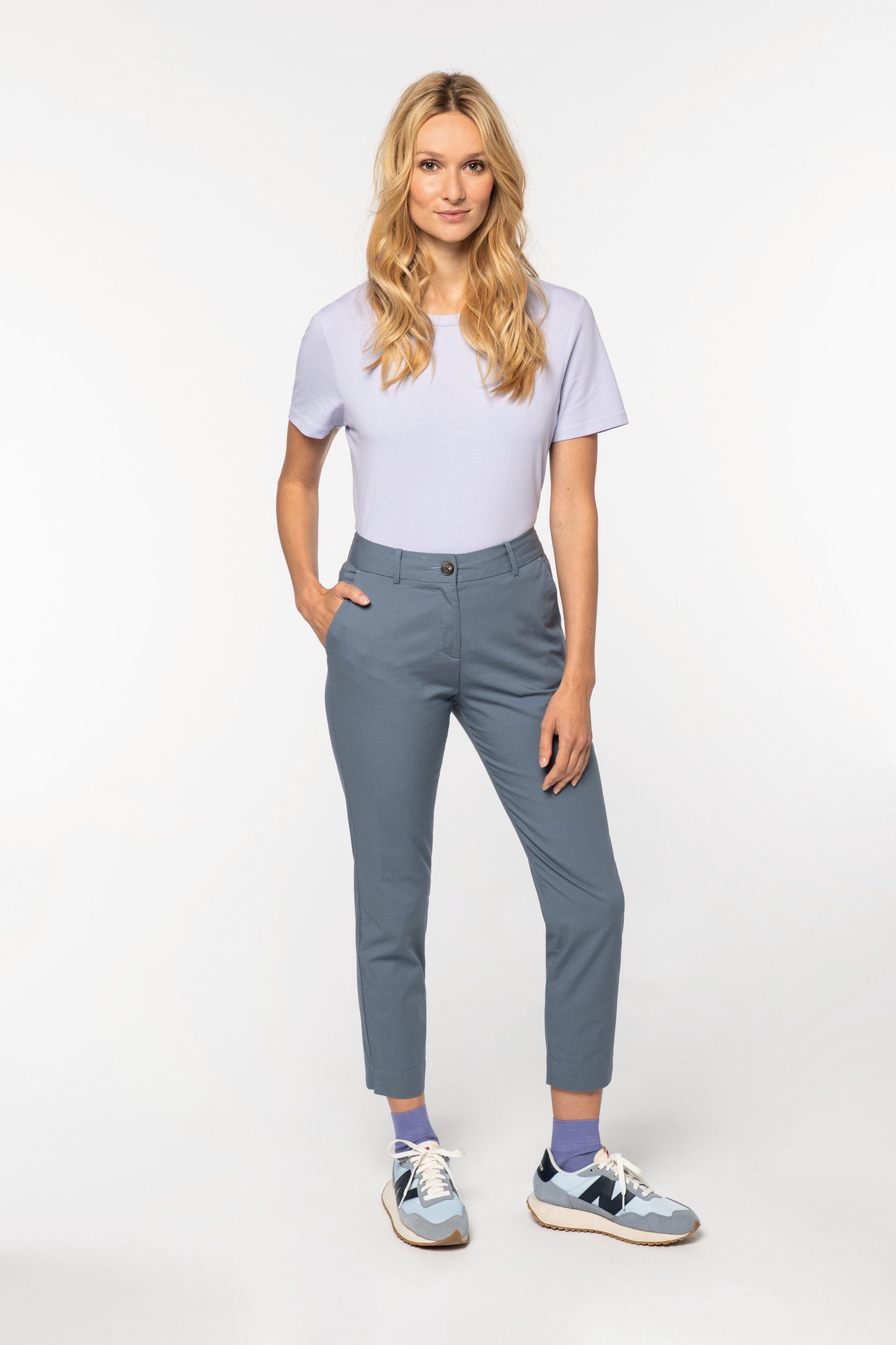 NS737 - Pantaloni chino 7/8 donna ecosostenibili