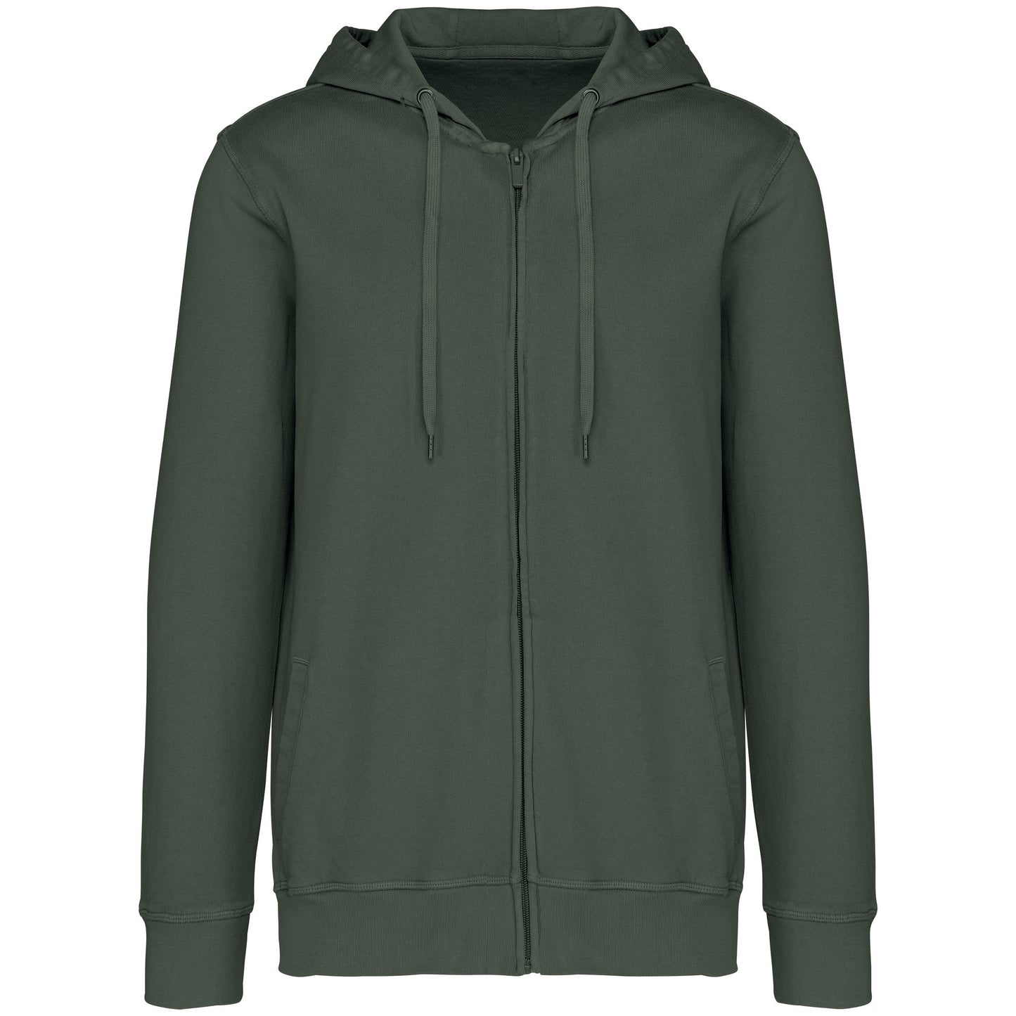 NS417 - Felpa unisex ecosostenibile con zip e cappuccio French Terry