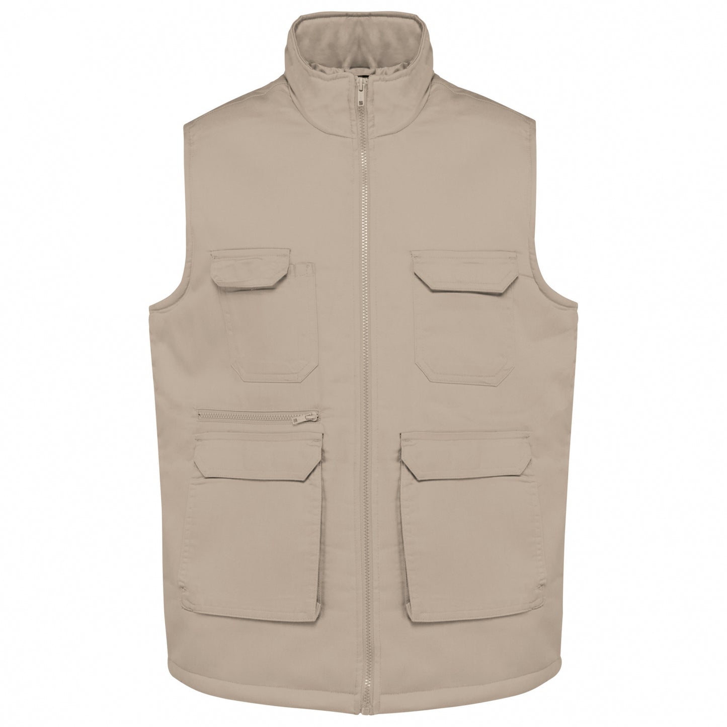 WK607 - Gilet unisex in policotone multitasche imbottito