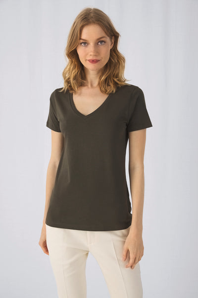 CGTW045 - T-shirt Inspire in cotone BIO scollo a V donna