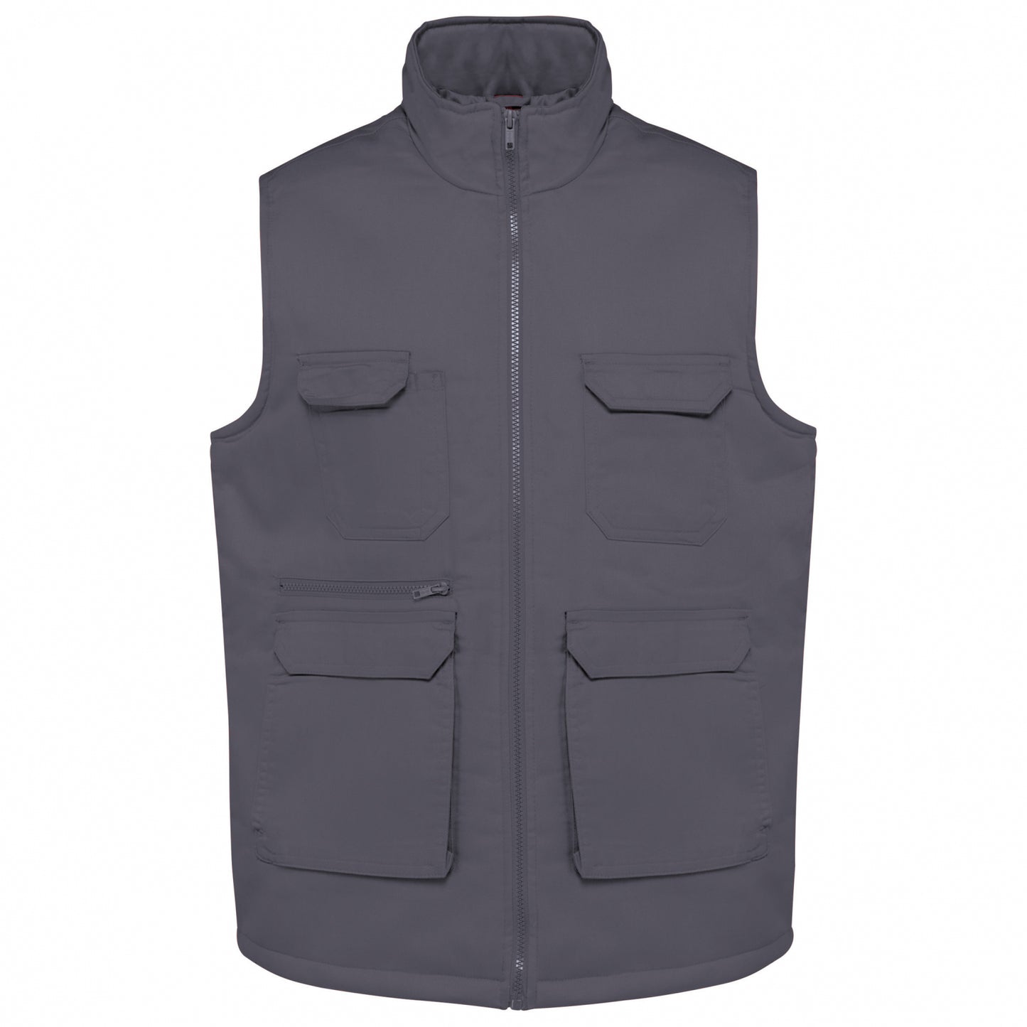 WK607 - Gilet unisex in policotone multitasche imbottito