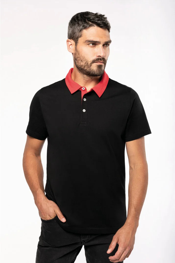 K260 - Polo jersey uomo bicolore