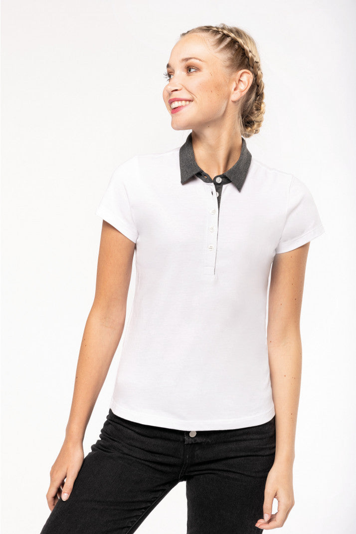 K261 - Polo jersey donna bicolore