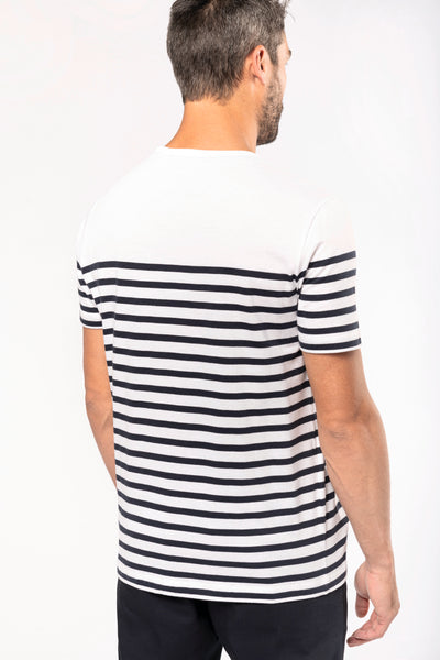 K3033 - T-shirt uomo in stile marinaro Bio girocollo