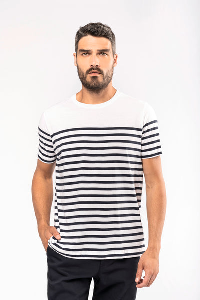 K3033 - T-shirt uomo in stile marinaro Bio girocollo