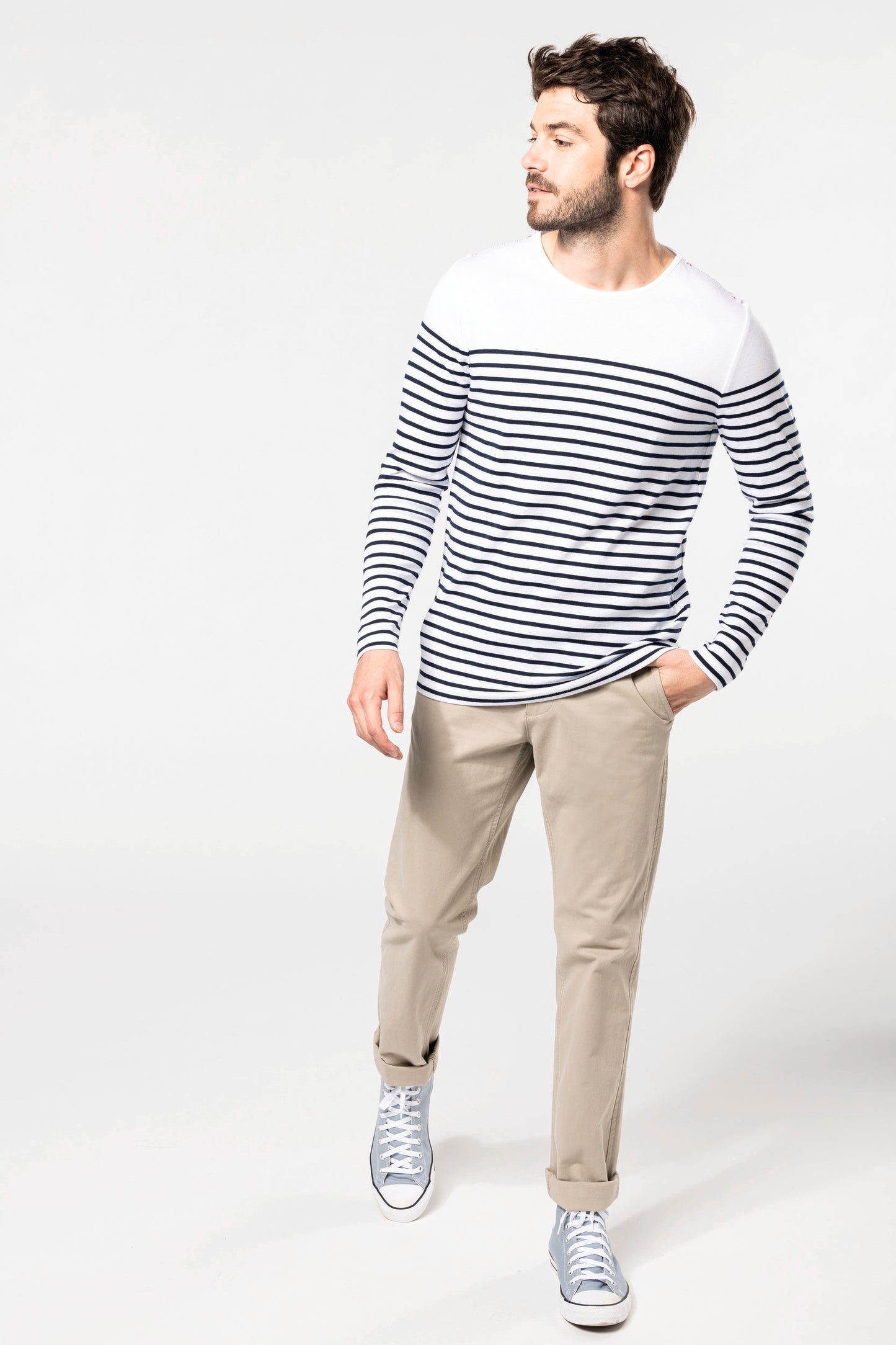 K366 - Maglia uomo alla marinara Breton manica lunga