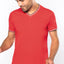 K374 - T-shirt piqué uomo scollo a V