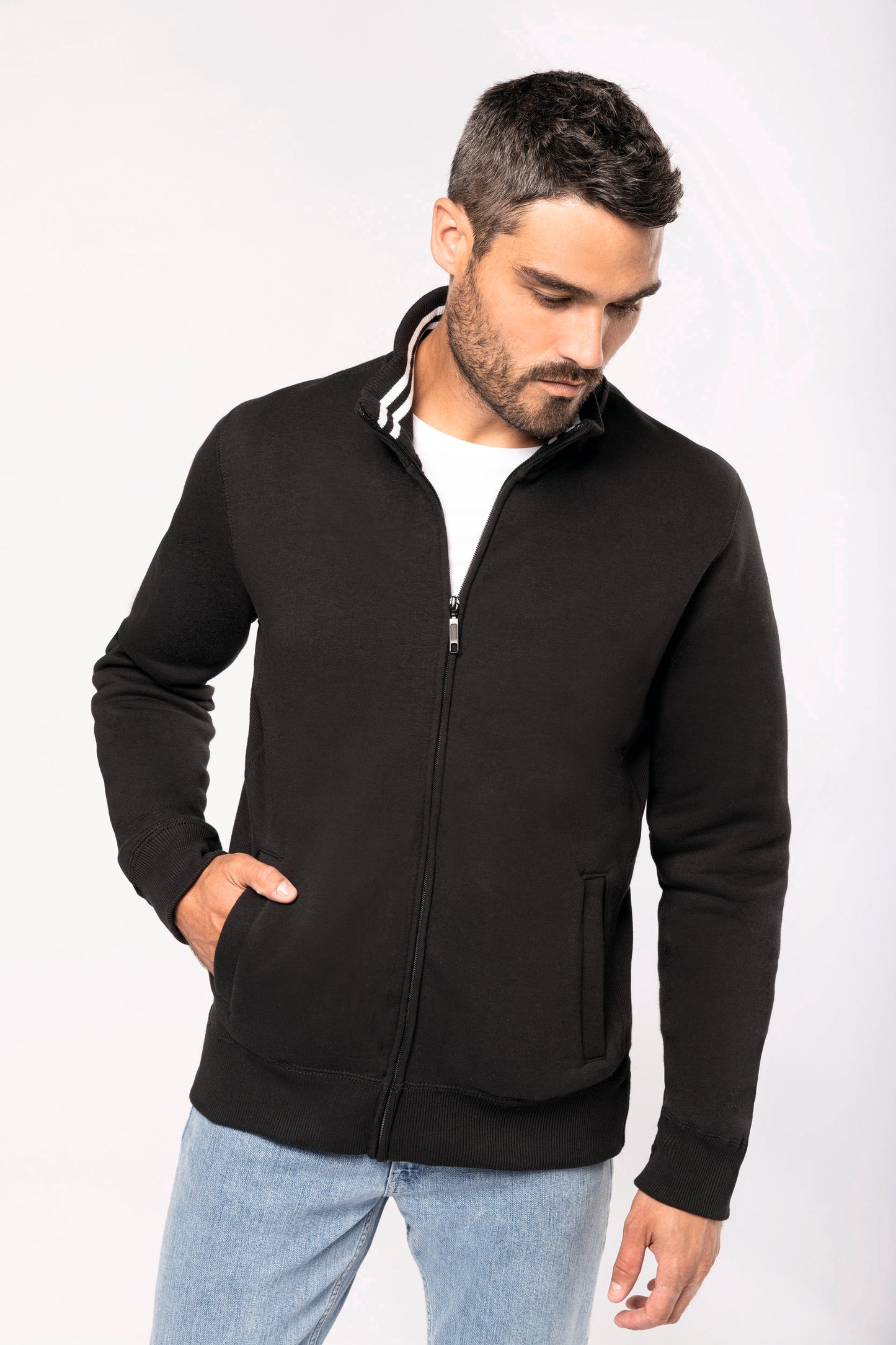 K456 - Felpa uomo full zip