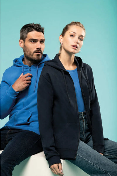 K479 - Felpa con cappuccio full zip