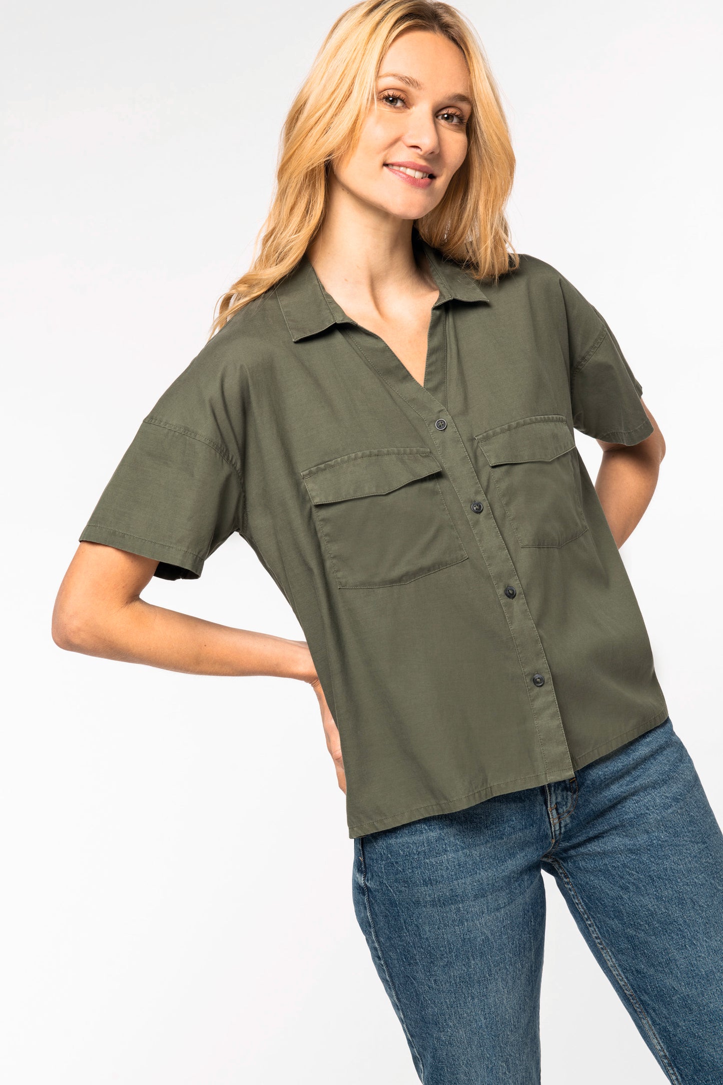 NS514 - Camicia donna con Lyocell TENCEL™ oversize