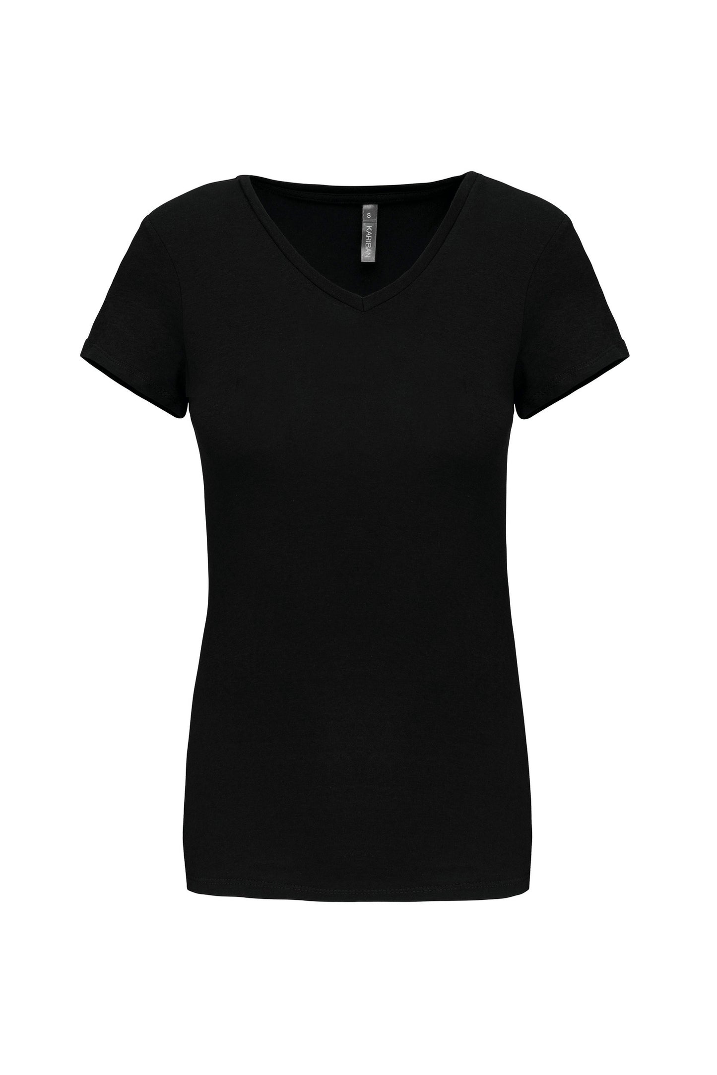 K3015 - T-shirt donna maniche corte con collo a V