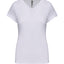 K3015 - T-shirt donna maniche corte con collo a V