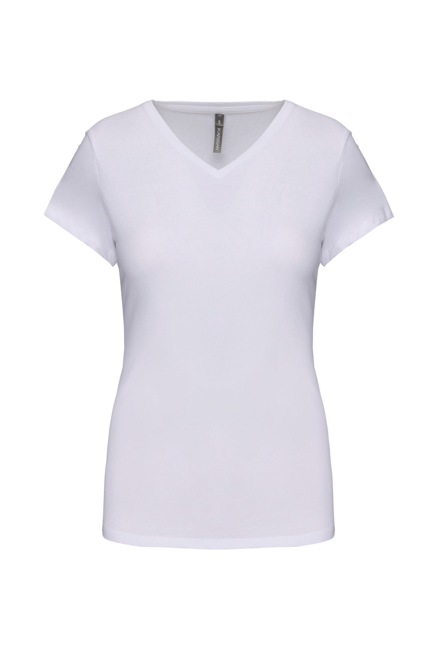 K3015 - T-shirt donna maniche corte con collo a V