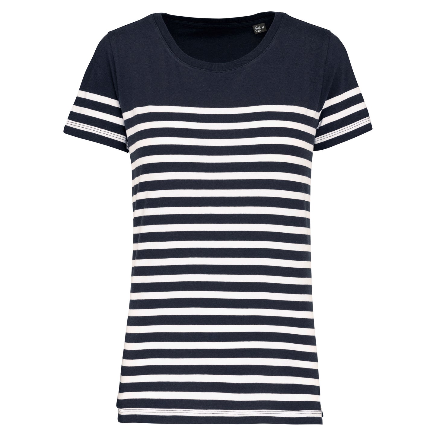 K3034 - T-shirt donna in stile marinaro Bio girocollo