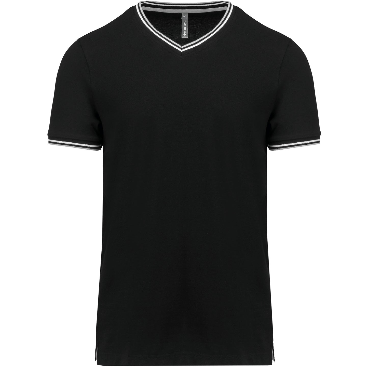 K374 - T-shirt piqué uomo scollo a V