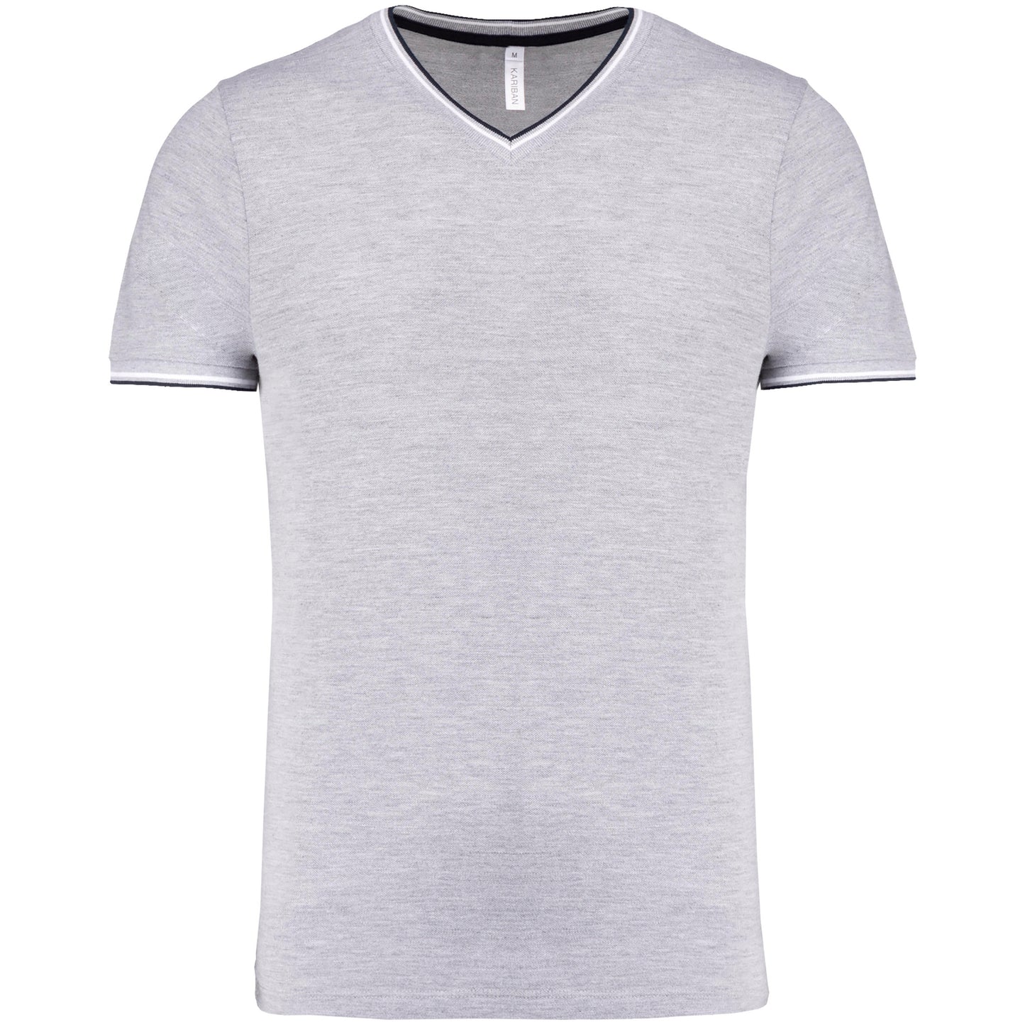 K374 - T-shirt piqué uomo scollo a V