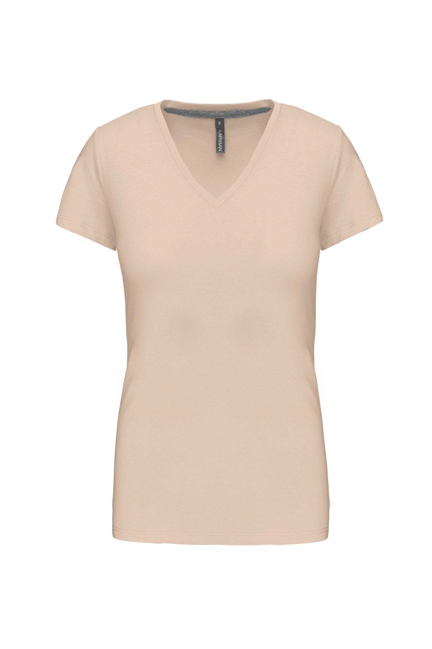 K381 - T-shirt donna manica corta scollo a V