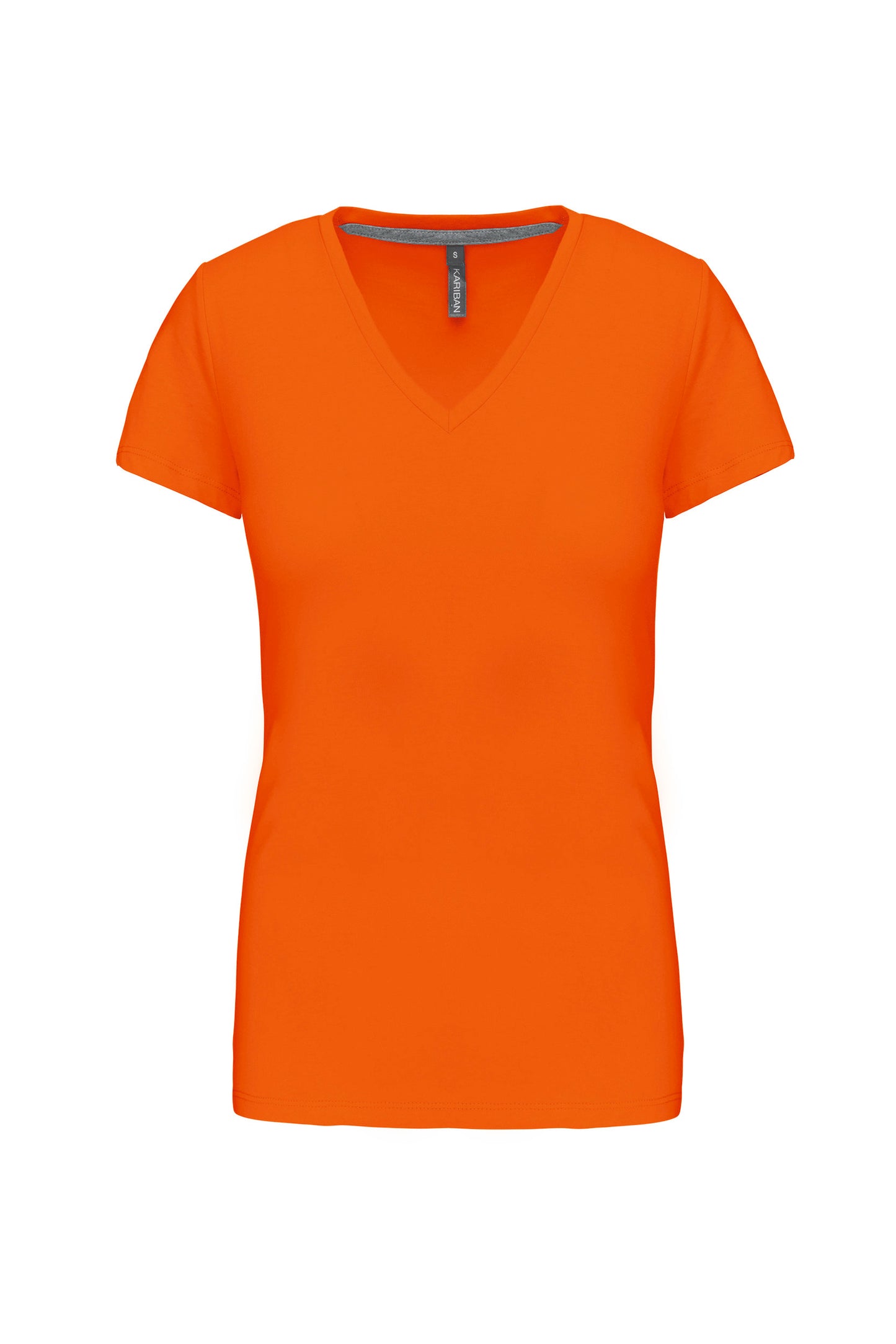 K381 - T-shirt donna manica corta scollo a V