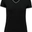 K394 - T-shirt piqué donna scollo a V
