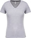 K394 - T-shirt piqué donna scollo a V