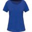 K399 - T-shirt bio donna maniche corte e collo con bordi a taglio vivo